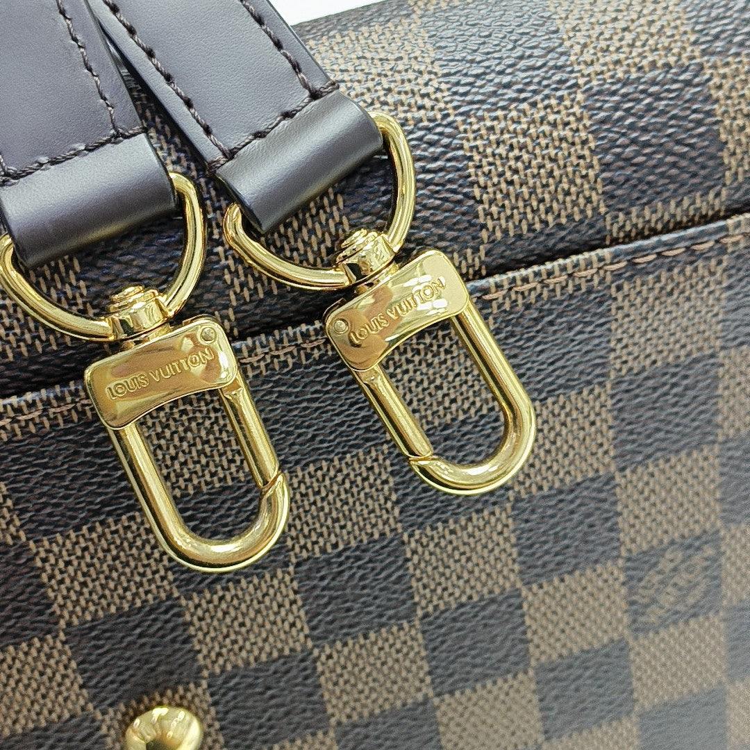 NORMANDY Damier Ebene Coated Canvas Brown