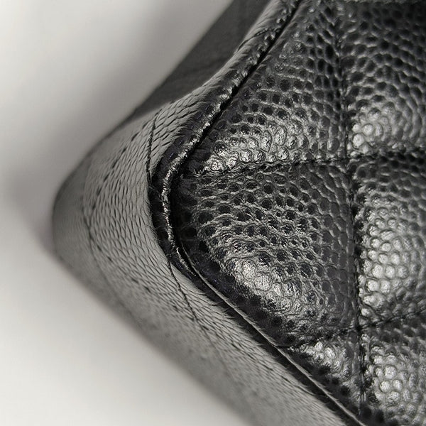 CLASSIC FLAP Small Quilted Grained Calfskin Black