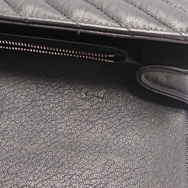 Quilted Calfskin Shoulder Bag Black
