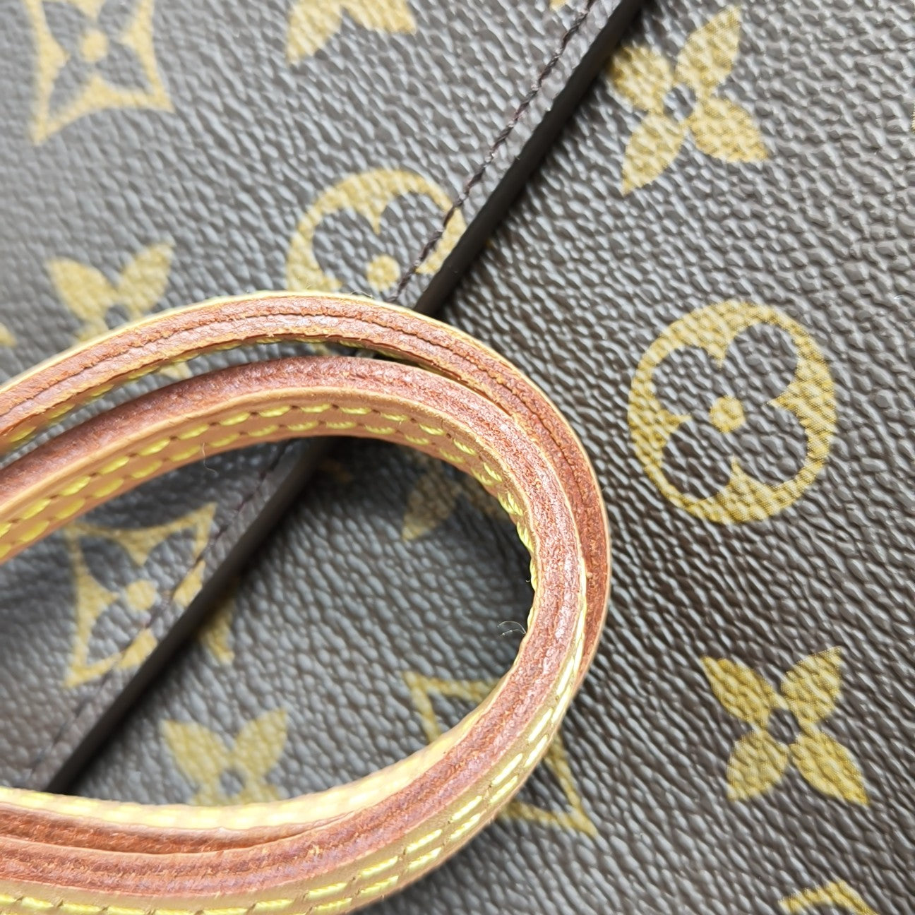 NEVERFULL MM Monogram Coated Canvas Brown