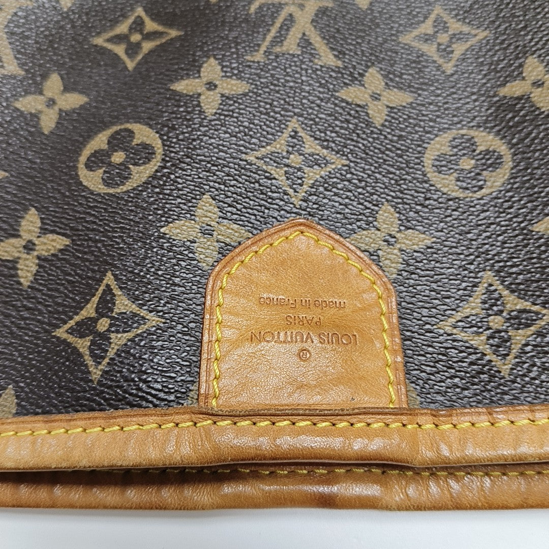 Monogram Coated Canvas Tote Bag Brown