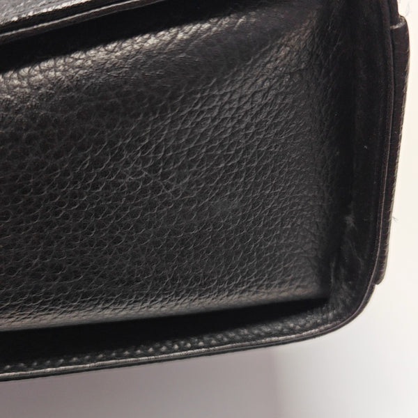 Calfskin Top Handle Bag Black