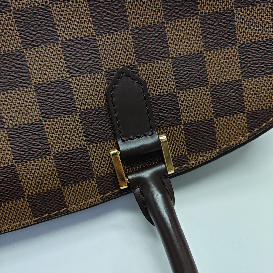 SARRIA HORIZONTAL Damier Ebene Coated Canvas Brown