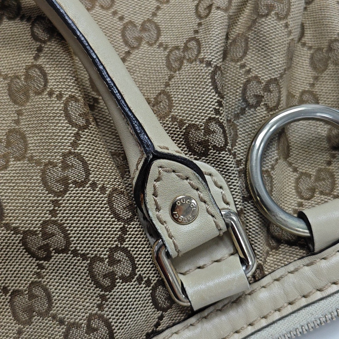Sukey Monogram Canvas Beige