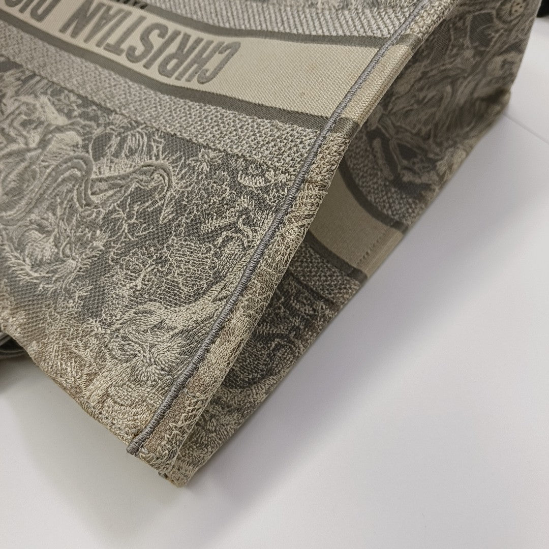 Book Tote Large Fabric Gray