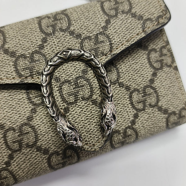 Dionysus Mini Monogram Coated Canvas Beige