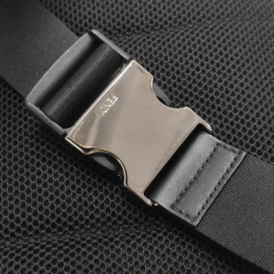 Coated Canvas Belt Bag Gray