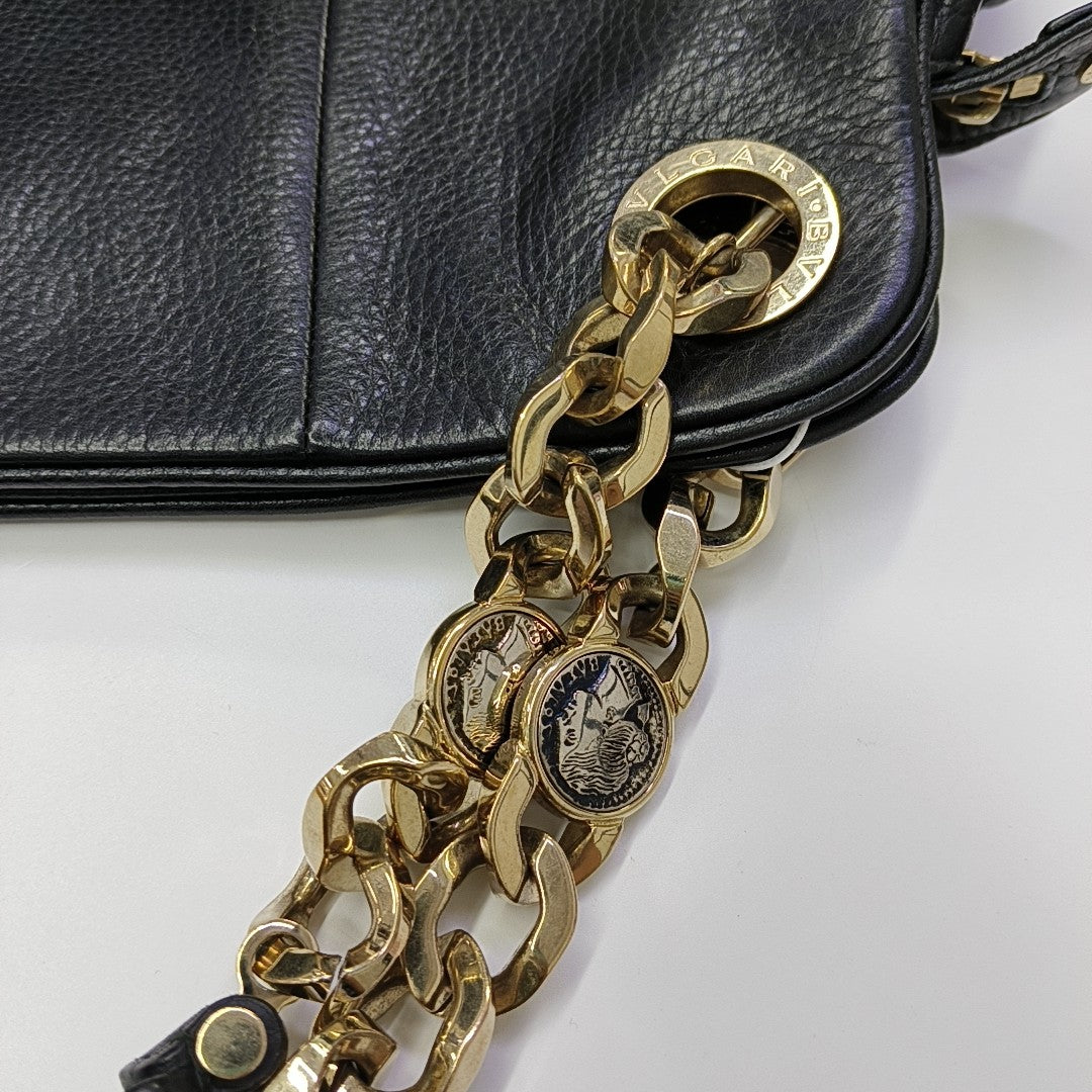 Calfskin Top Handle Bag Black