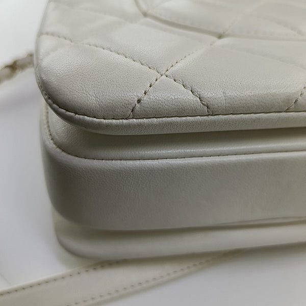 TRENDY CC Quilted Lambskin White