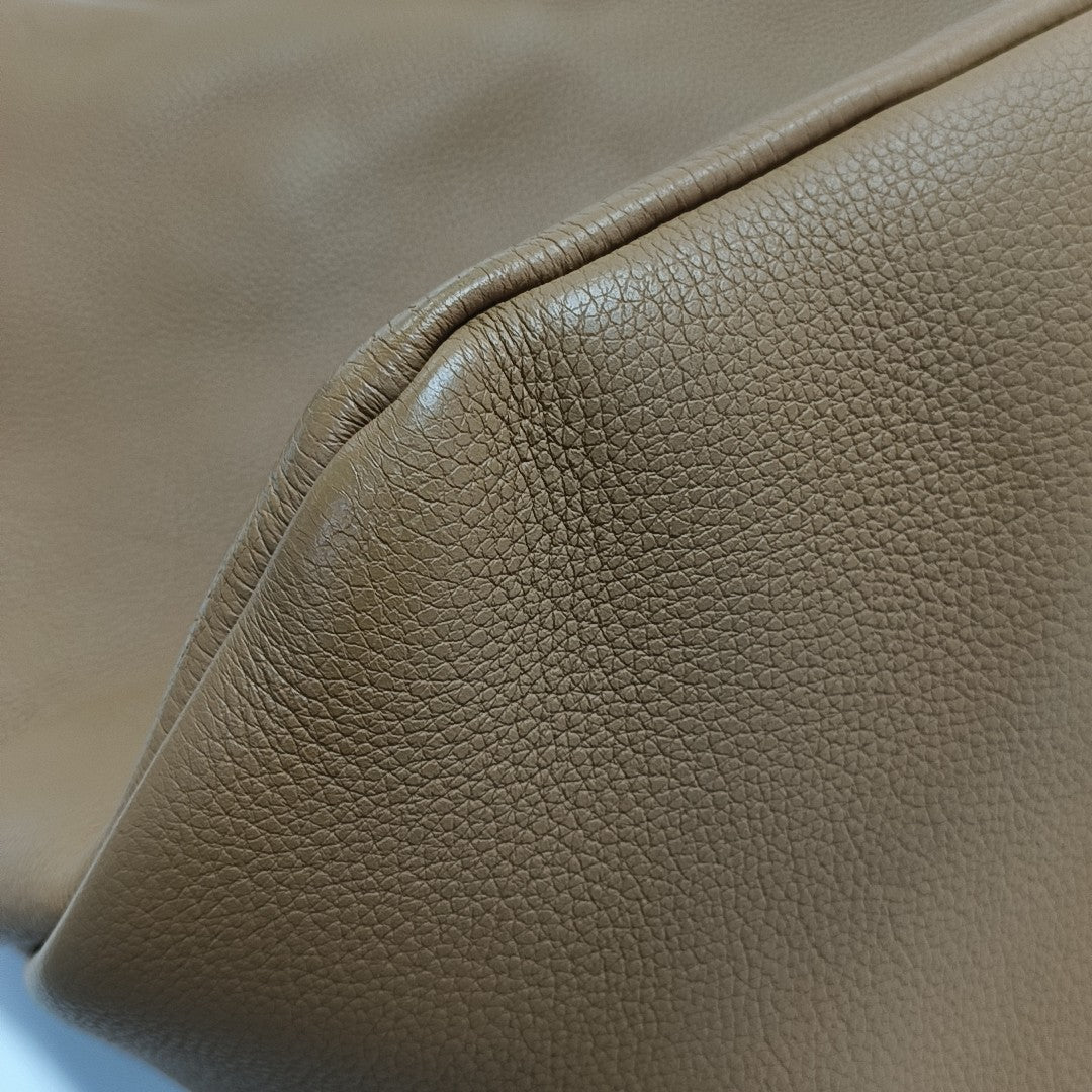 Calfskin Shoulder Bag Brown