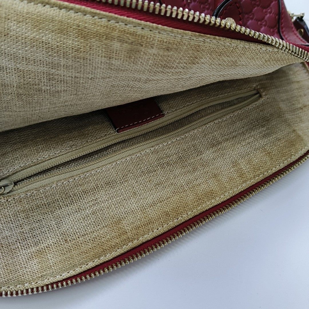 Microguccissima Monogram Calfskin Red
