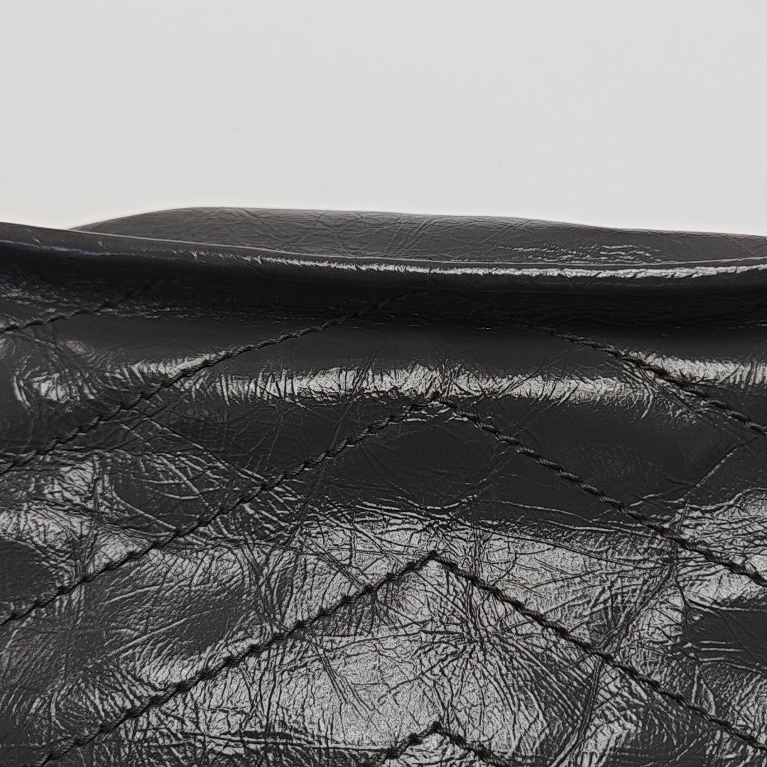 NIKI Small Chevron Calfskin Gray