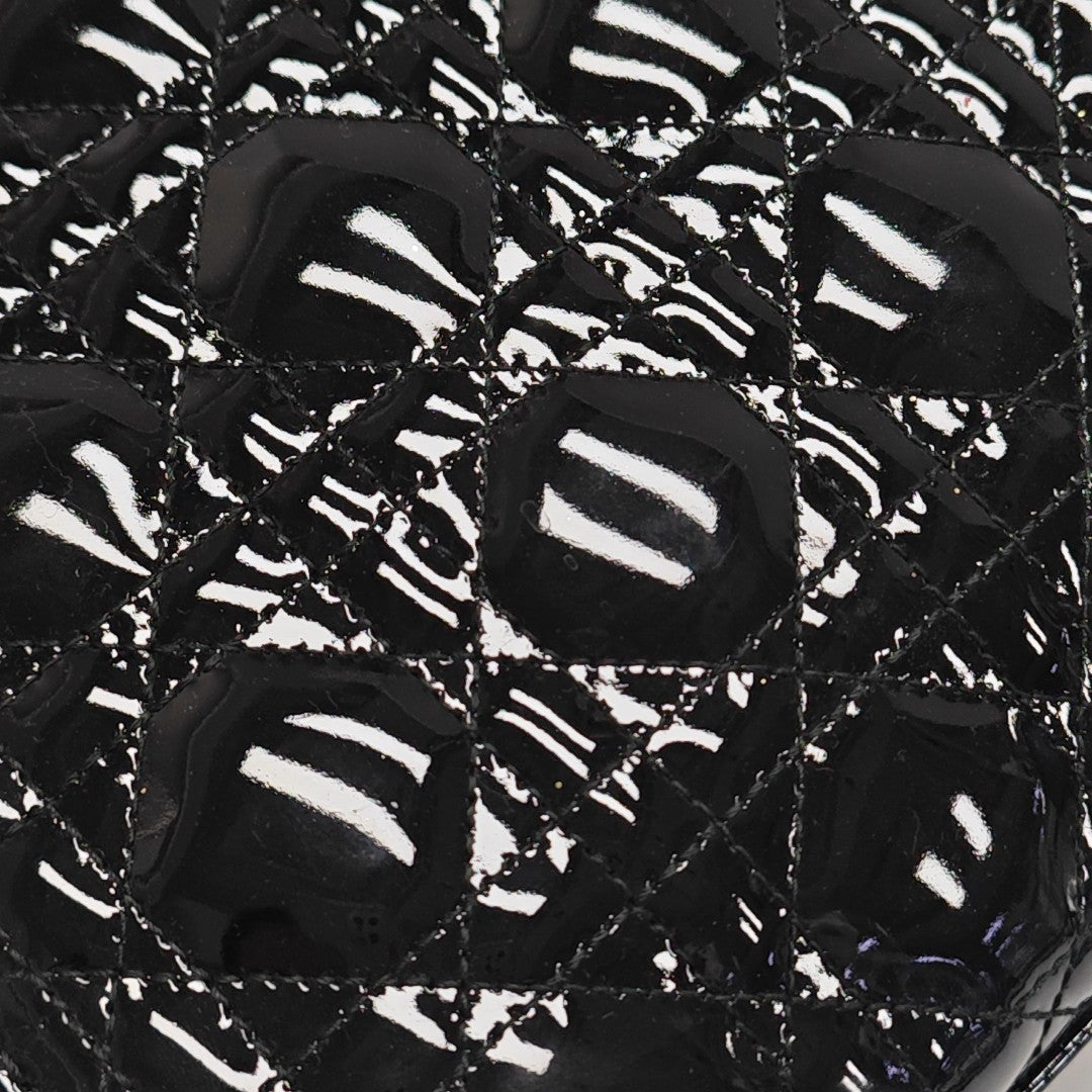 Lady Dior Large Patent Leather Black