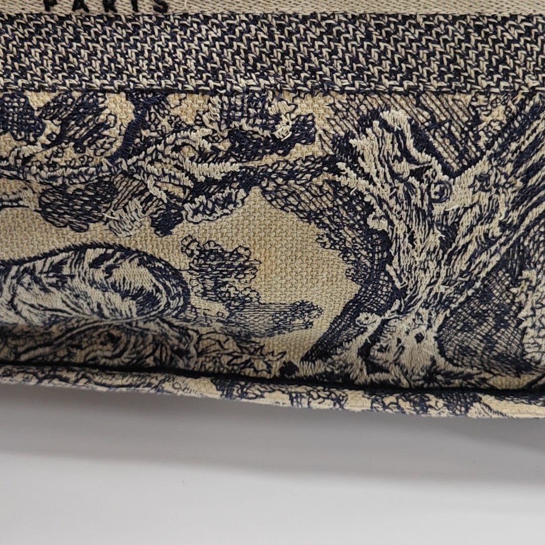 Book Tote Large Fabric Blue