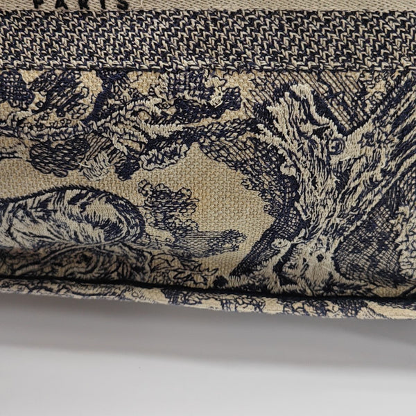 Book Tote Large Fabric Blue