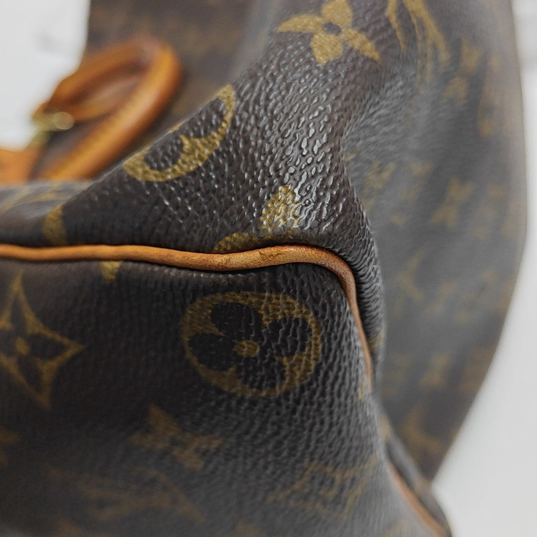 SPEEDY 35 Monogram Coated Canvas Brown