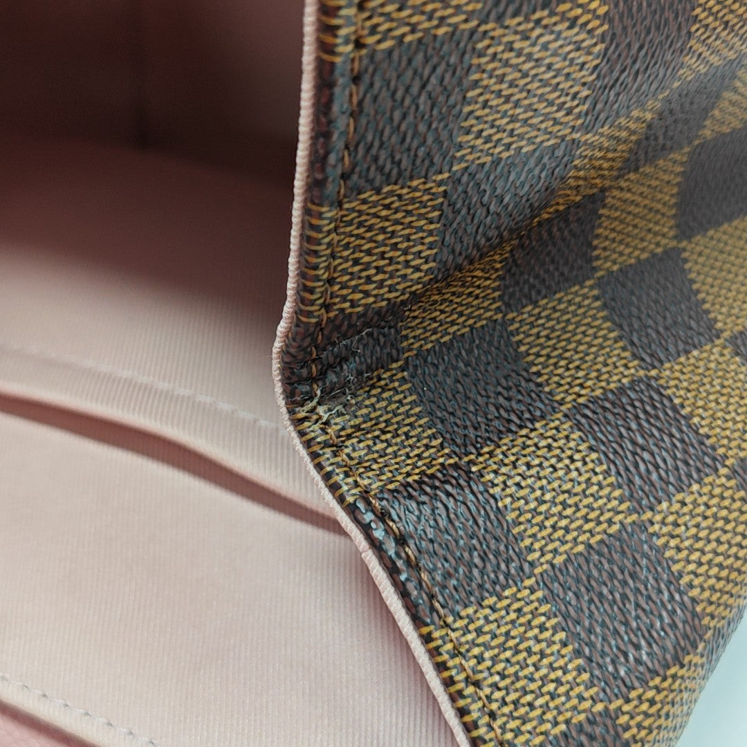 CLAPTON Damier Ebene Coated Canvas Brown
