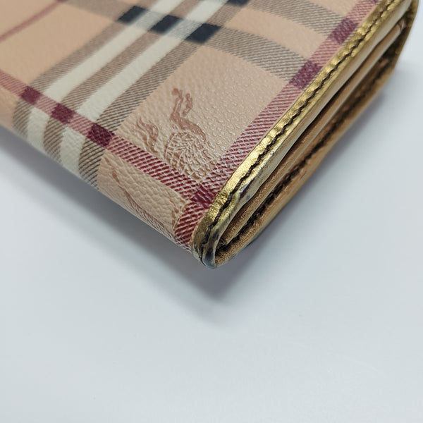 Coated Canvas Wallet Beige