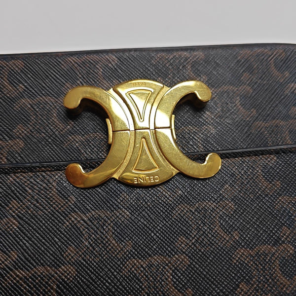 TRIOMPHE Small Coated Canvas Brown