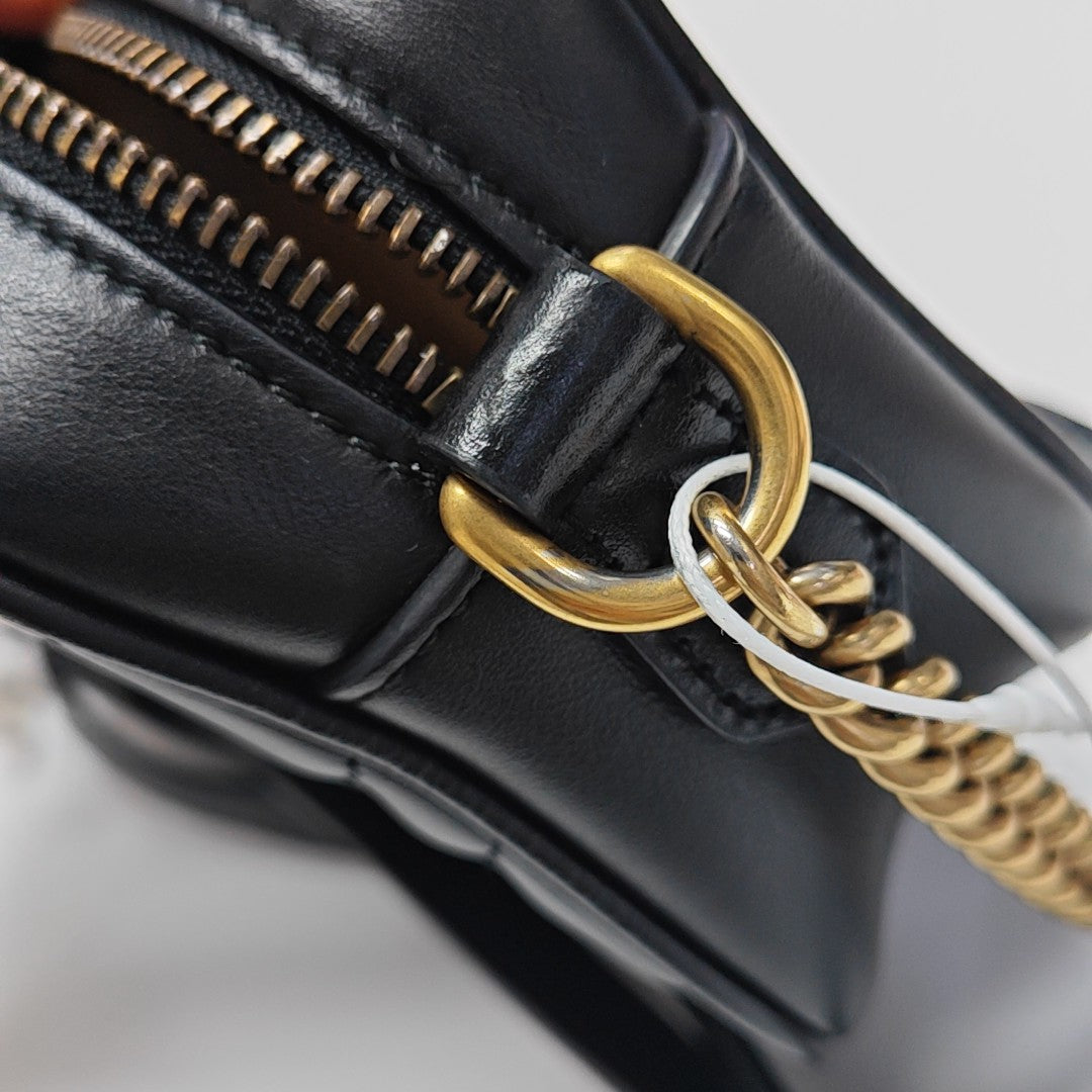 GG Marmont Mini Quilted Calfskin Black