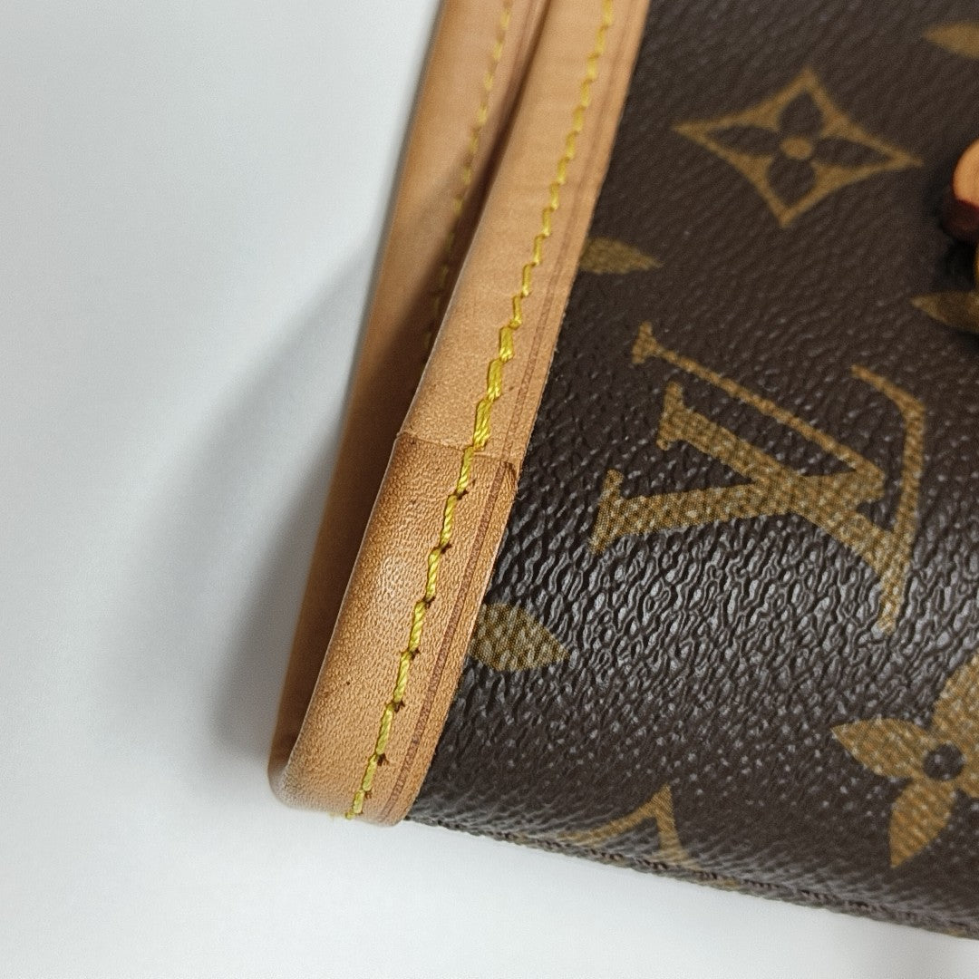 NEVERFULL MM Monogram Coated Canvas Brown