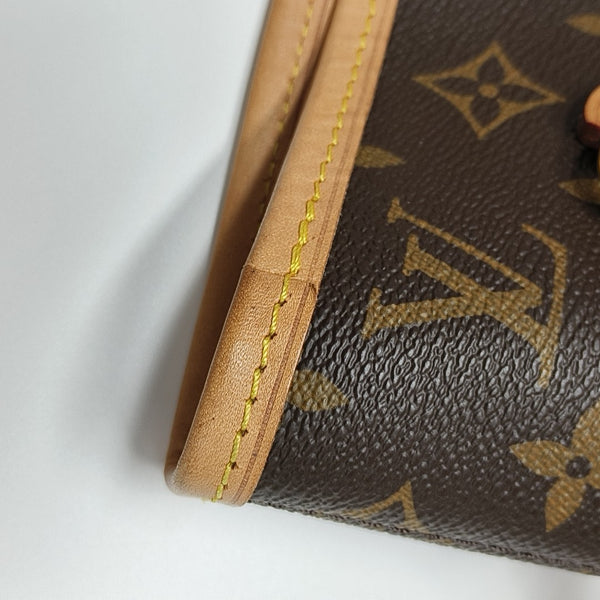 NEVERFULL MM Monogram Coated Canvas Brown