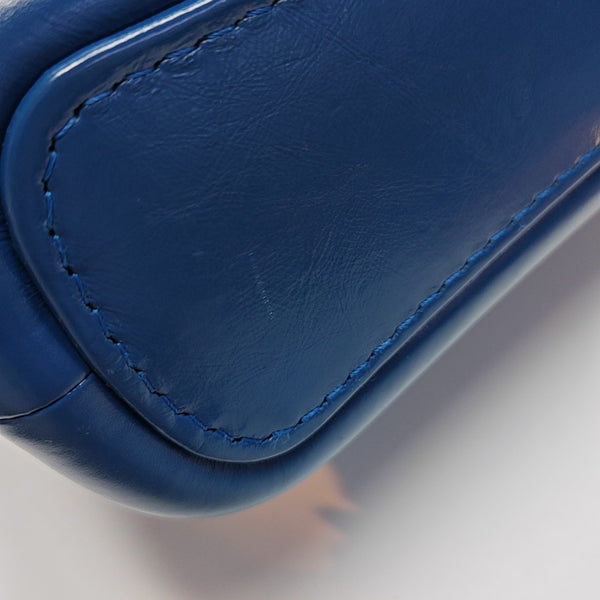 Authenticated pre-owned  GABRIELLE Small Quilted Calfskin Blue - Shoulder Bag at Looply