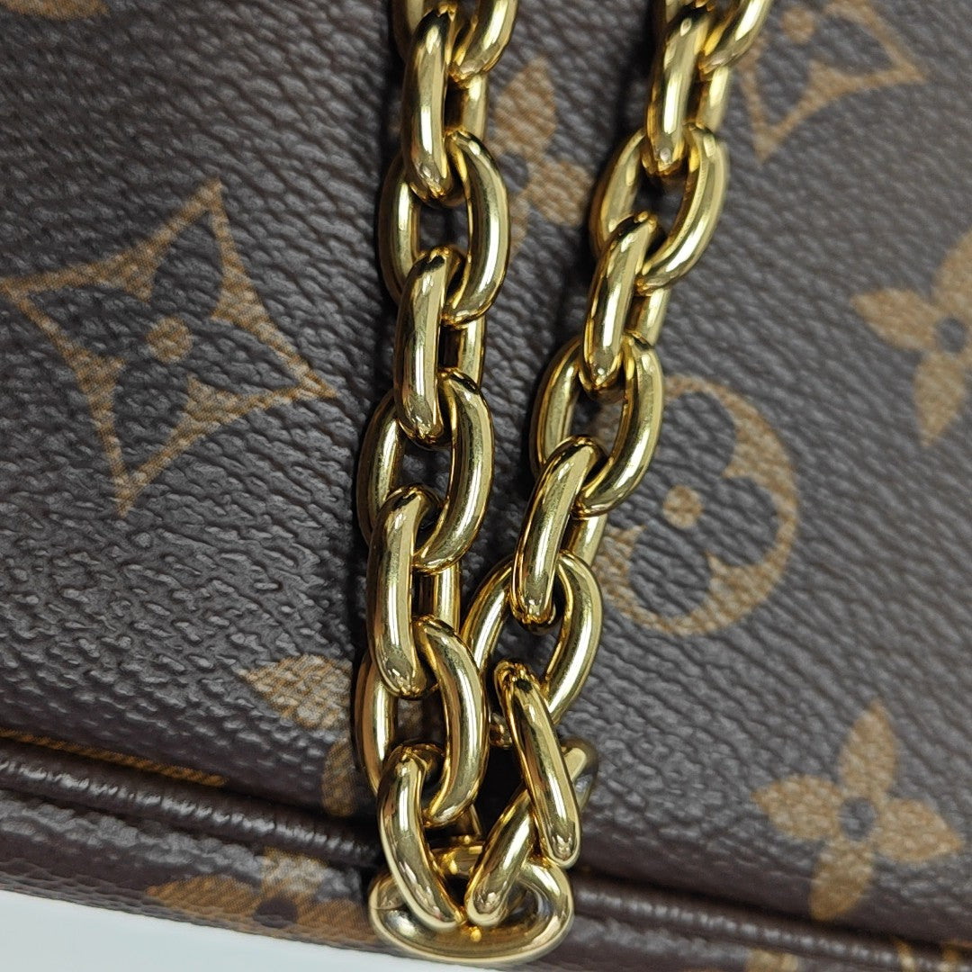 IVY Monogram Coated Canvas Brown