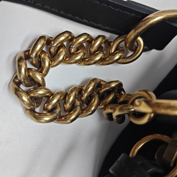 GG Marmont Small Quilted Velvet Black