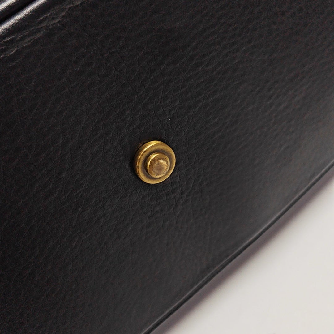 Calfskin Shoulder Bag Black