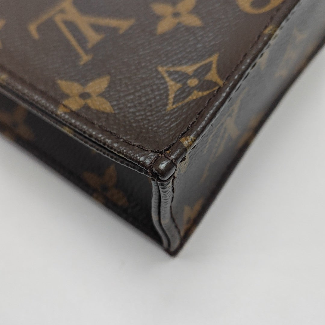 SAC PLAT Mini Monogram Coated Canvas Brown