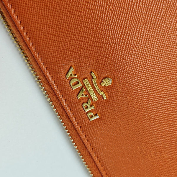 Saffiano Calfskin Wallet Orange