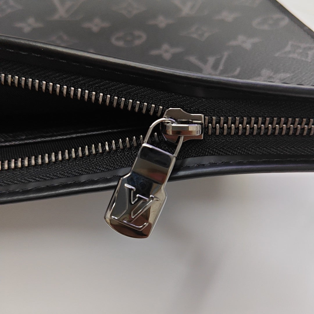 Pochette Voyag MM Monogram Coated Canvas Black