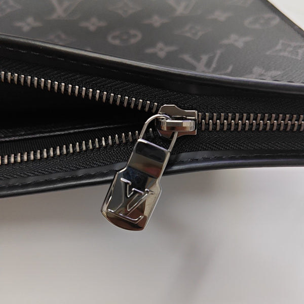 Pochette Voyag MM Monogram Coated Canvas Black