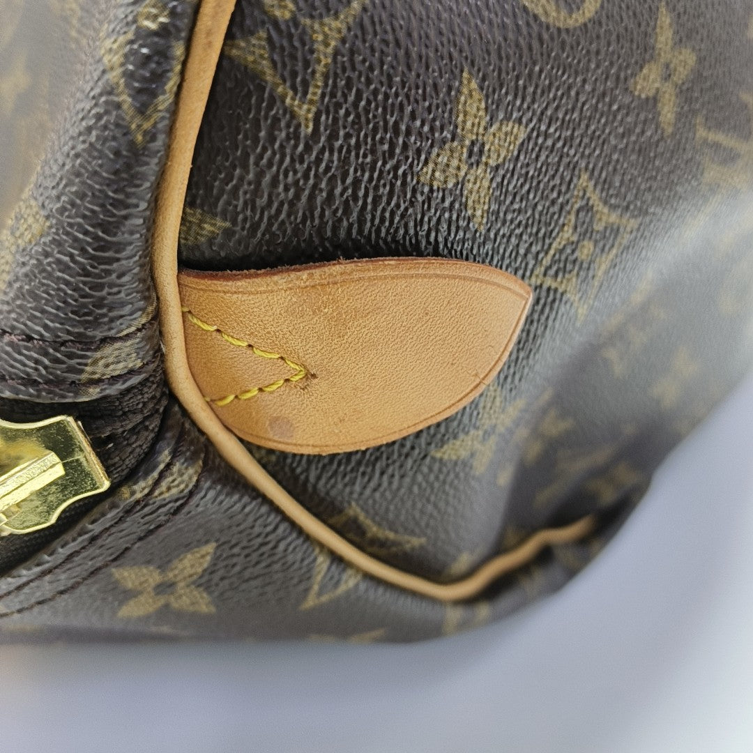 SAC SOUPLE 55 Monogram Coated Canvas Brown