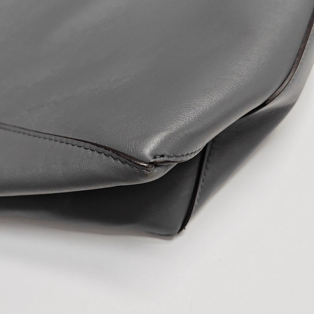 Calfskin Shoulder Bag Gray