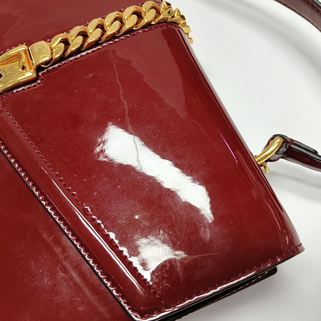 Authenticated pre-owned  Sylvie 1969 Patent Leather Red - Shoulder Bag at Looply