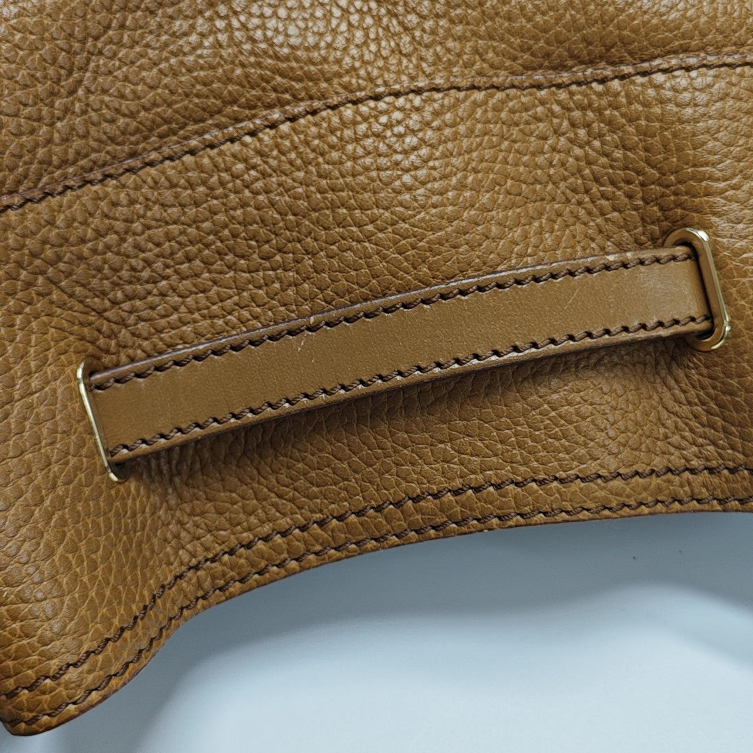 Calfskin Shoulder Bag Brown