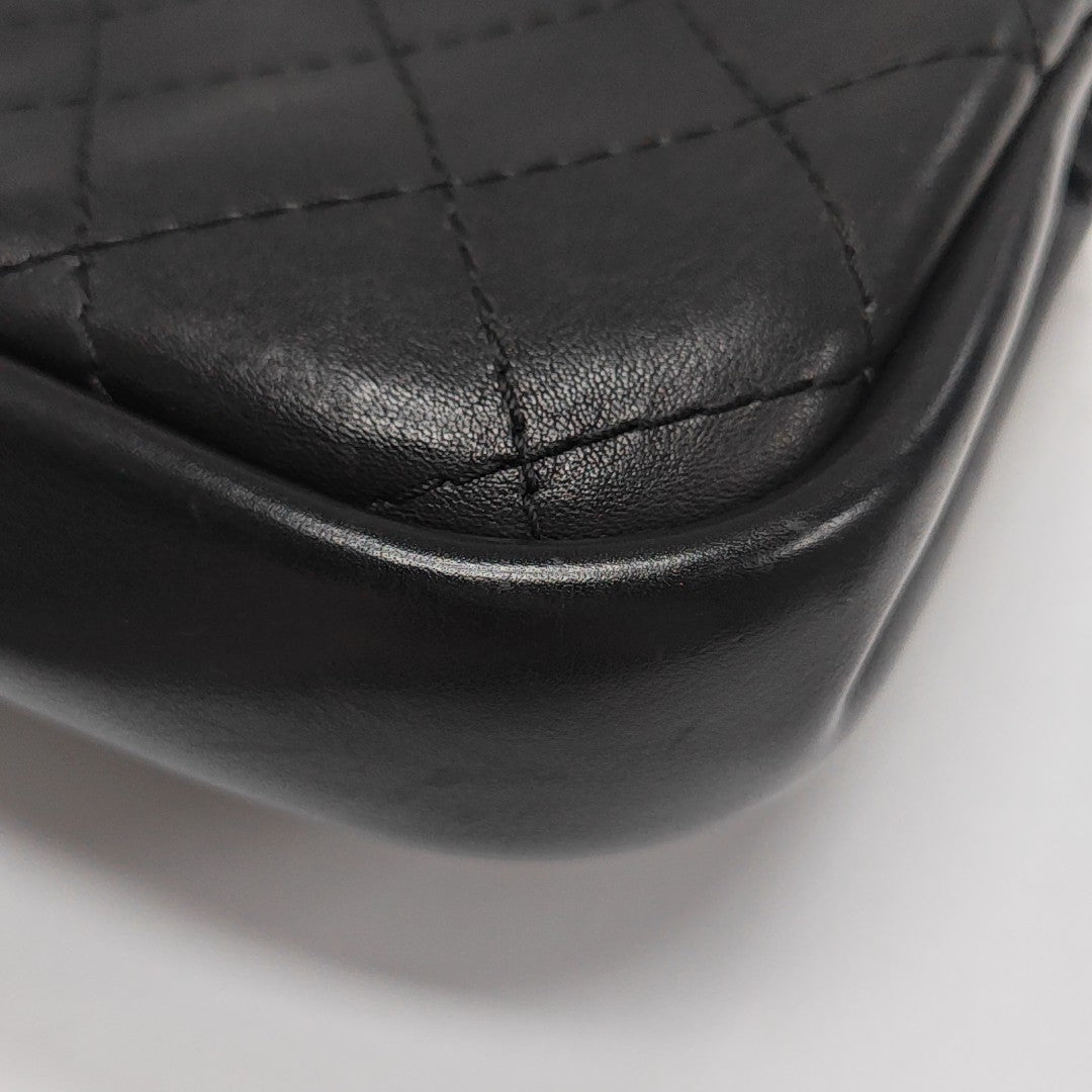 Quilted Calfskin Shoulder Bag Black