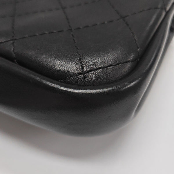 Quilted Calfskin Shoulder Bag Black