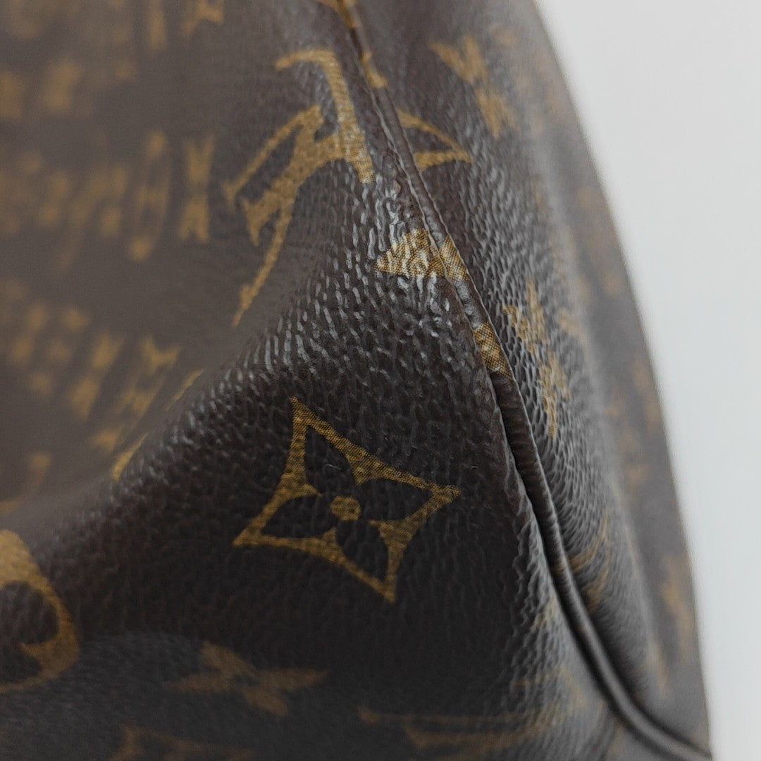NEVERFULL MM Monogram Coated Canvas Brown
