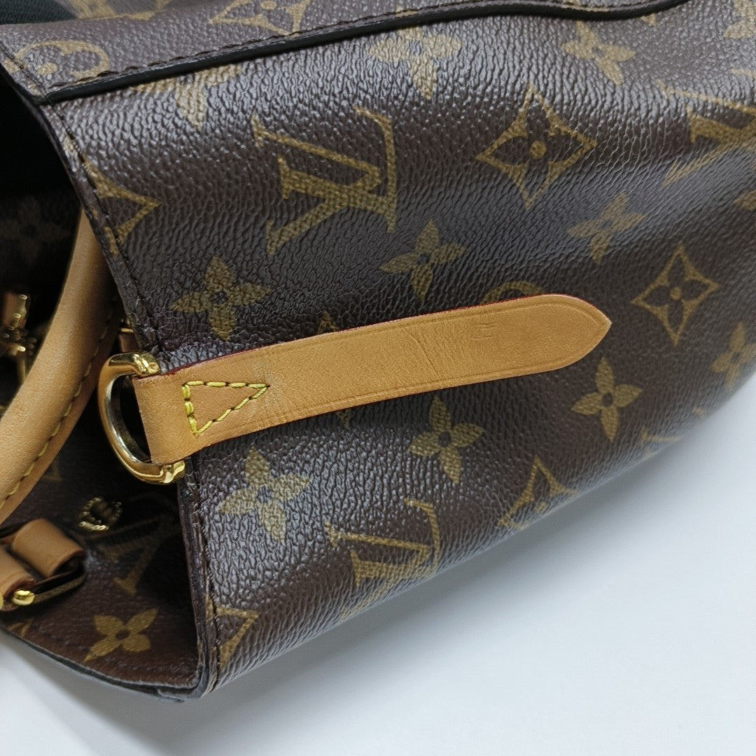 MONTAIGNE MM Monogram Coated Canvas Brown