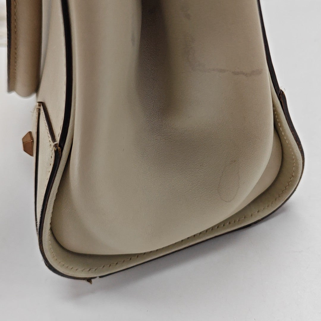 Monogram Calfskin Tote Bag Beige