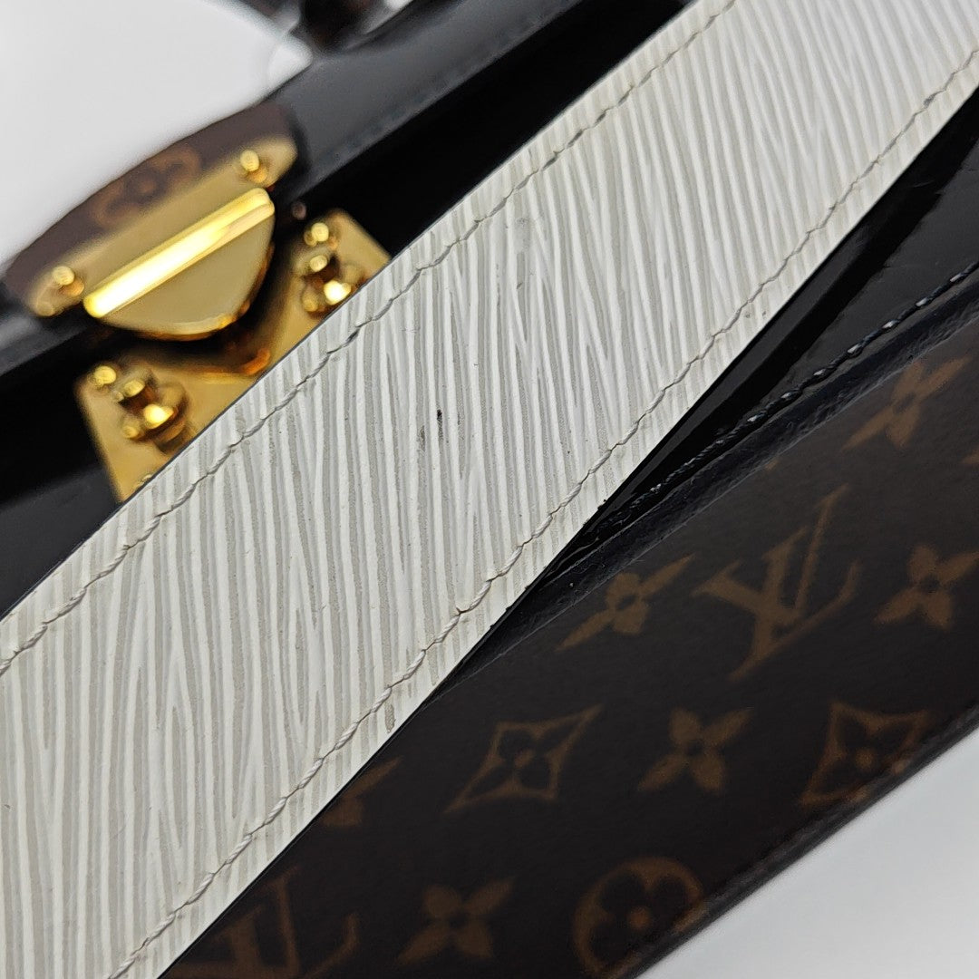 SPRING STREET Monogram Patent Leather Black