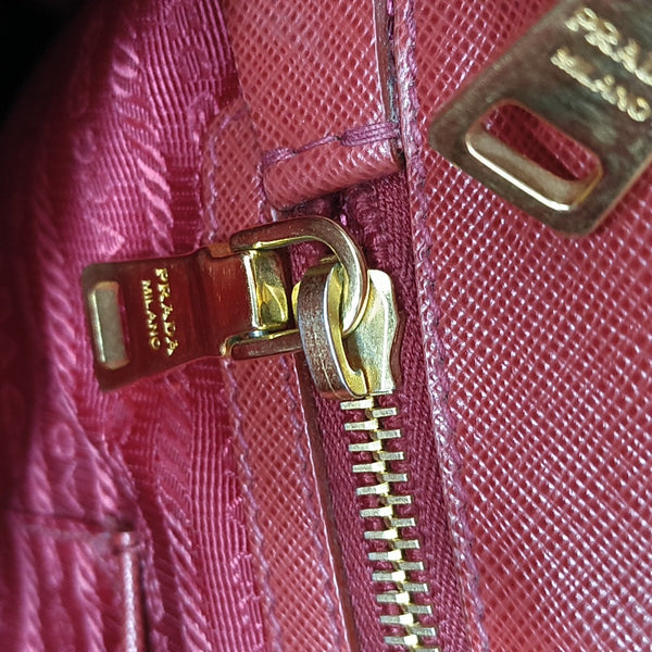 Galleria Large Saffiano Calfskin Red