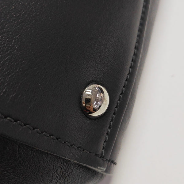 Calfskin Top Handle Bag Black
