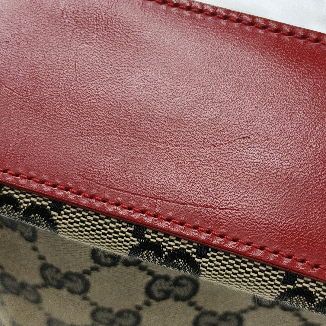 Monogram Canvas Shoulder Bag Brown