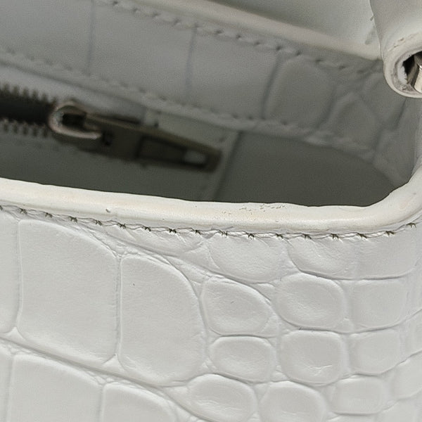 Calfskin Top Handle Bag White