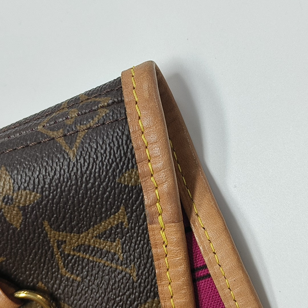 NEVERFULL MM Monogram Coated Canvas Brown