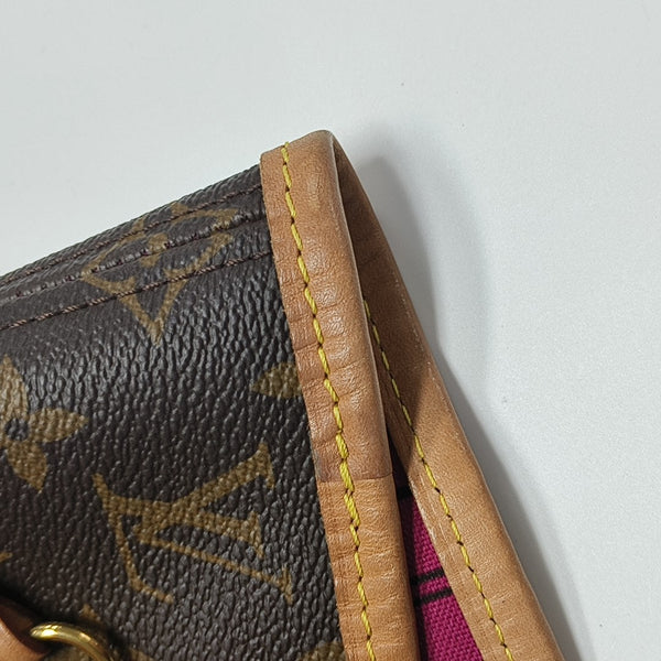 NEVERFULL MM Monogram Coated Canvas Brown